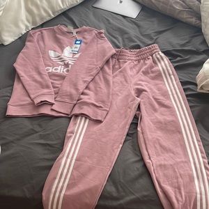 Adidas original sweatshirt and sweat pants purple